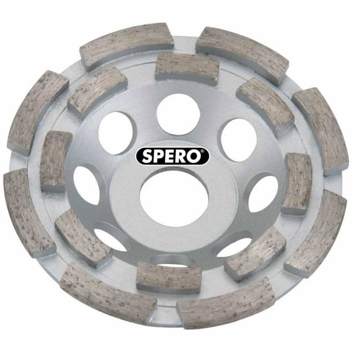 Spero Medium dubbele rij diamant komslijpschijf | 125mm | steen, kalkzandsteen, zandcement | asgat 22.23mm - SPDRZVECO