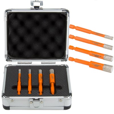 Spero HEX Tegelborenset | 6, 8, 10 & 13mm | WAX | Droog HEX-TDN-SET