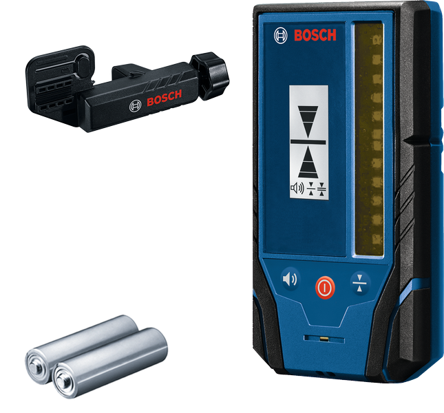Bosch Blauw LR3-2 Laserontvanger (houder, 2x LR6 (AA) batterijen) - 0601069U00 afbeelding