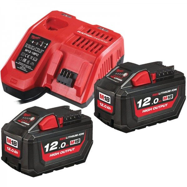 Milwaukee M18 HNRG-122 - NRG KIT | 2 accu&apos;s 12.0Ah en Oplader - 4933464261