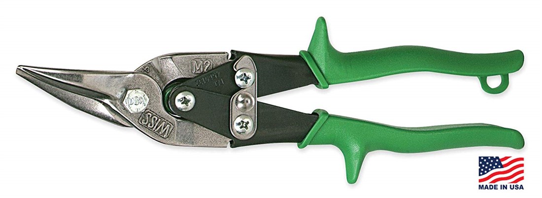 Wiss Metaalschaar, rechts knippend, groen, 248mm - M2R - M2R afbeelding