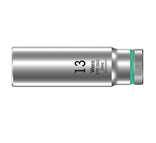 Wera 8790 HMA Deep Hand- en Machinedop met 1/4"-aandrijving, 9 x 50 mm - 05004506001