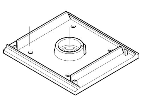 Makita Accessoires 151232-3 | Schuurzoolset | Makita BO4510 + BO4540 | Basisplaat + Viltzool - 151232-3