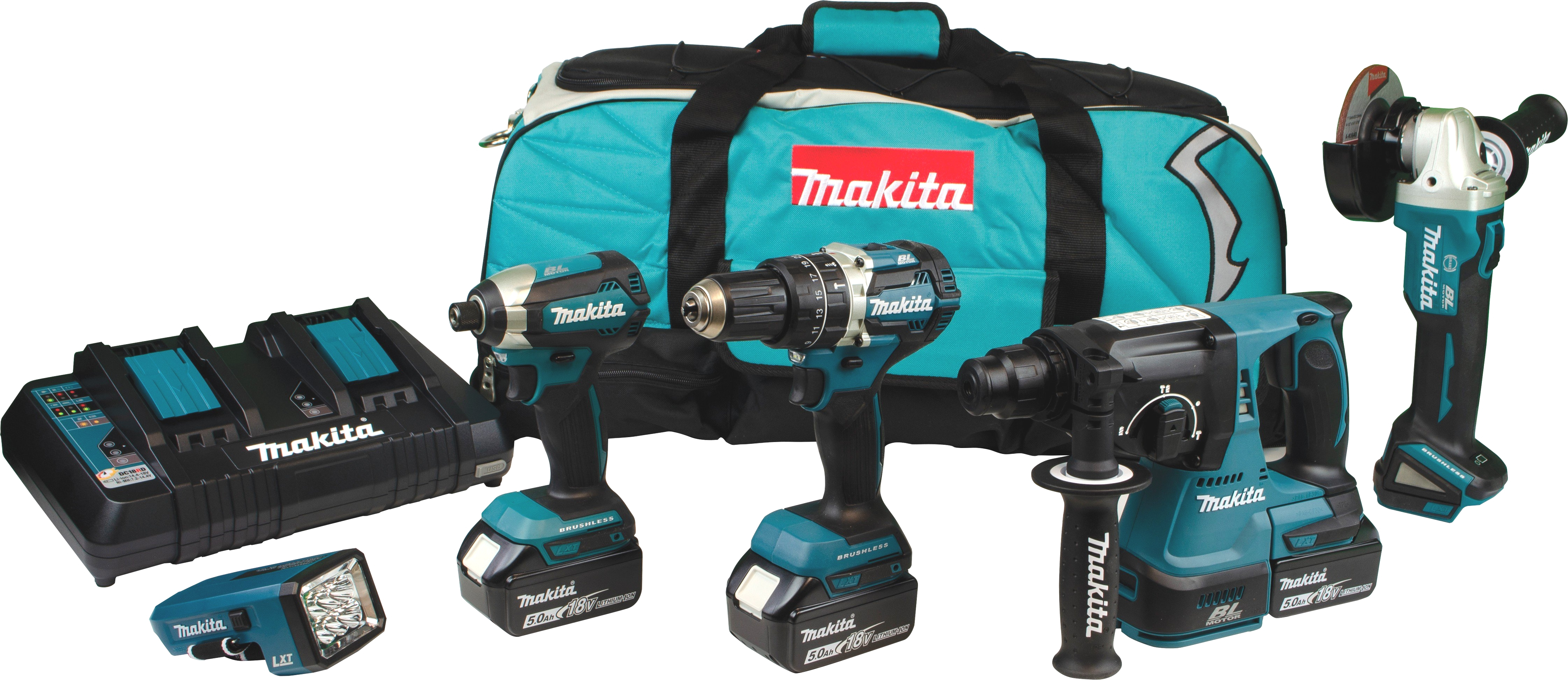 Makita DLX5042PT Comboset 18v Li-ion met 3x 5.0Ah accu&apos;s