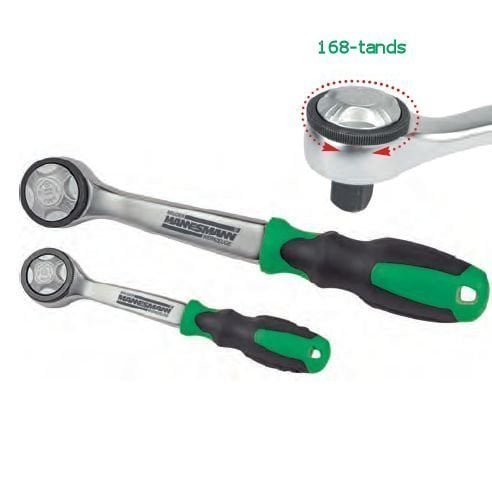 Brüder Mannesmann Omkeerbare ratel 1/4" inch fijnvertand met 168 tanden - 98470