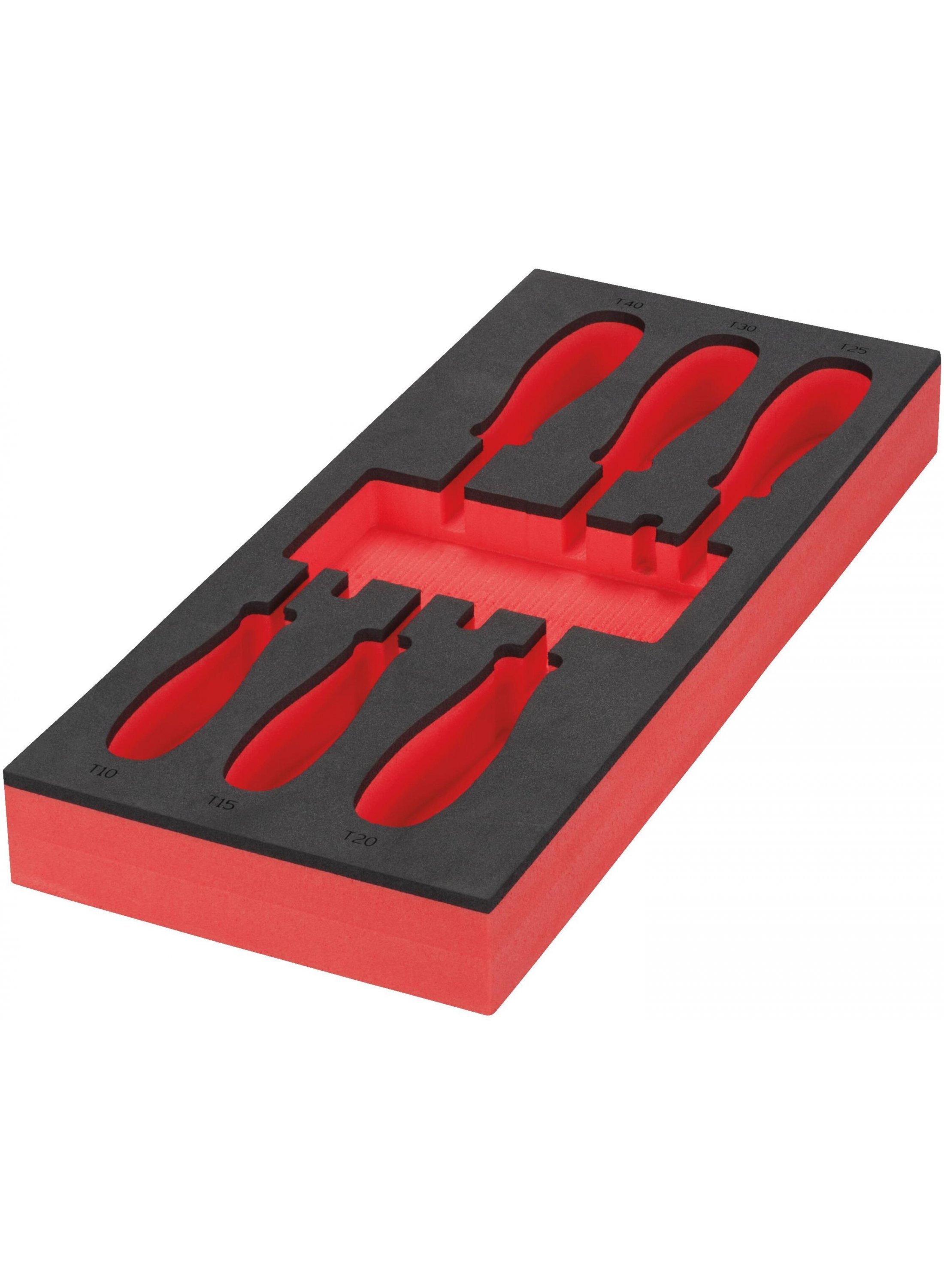 Milwaukee Empty 6 pc Screwdriver TX Set 2 Foam Insert Lege Foam Inlay schroevendraaier TX Set 2 (6 delig) 4932493670