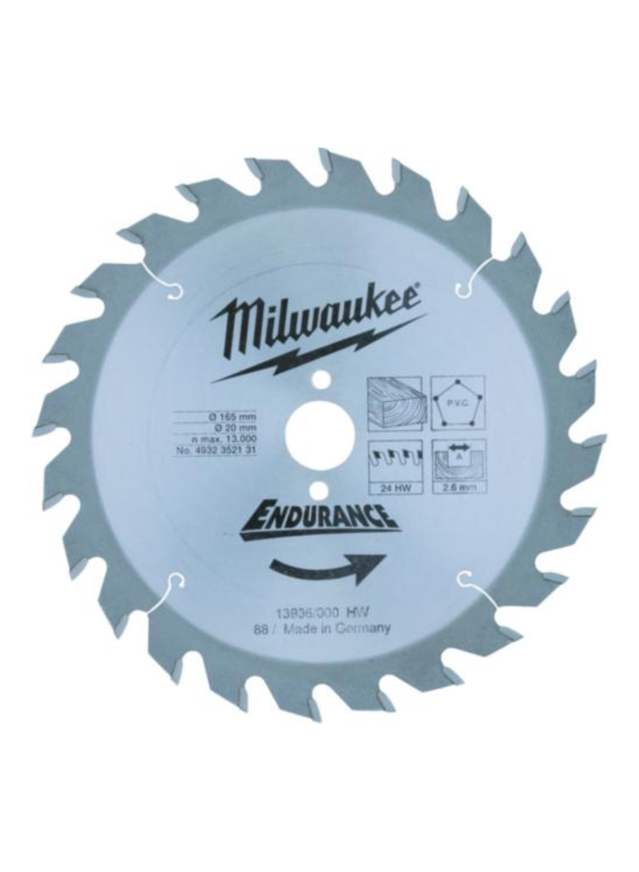Cirkelzaagblad 165 x 15,8 x 1,5 mm voor BKS 18 - 4932430366