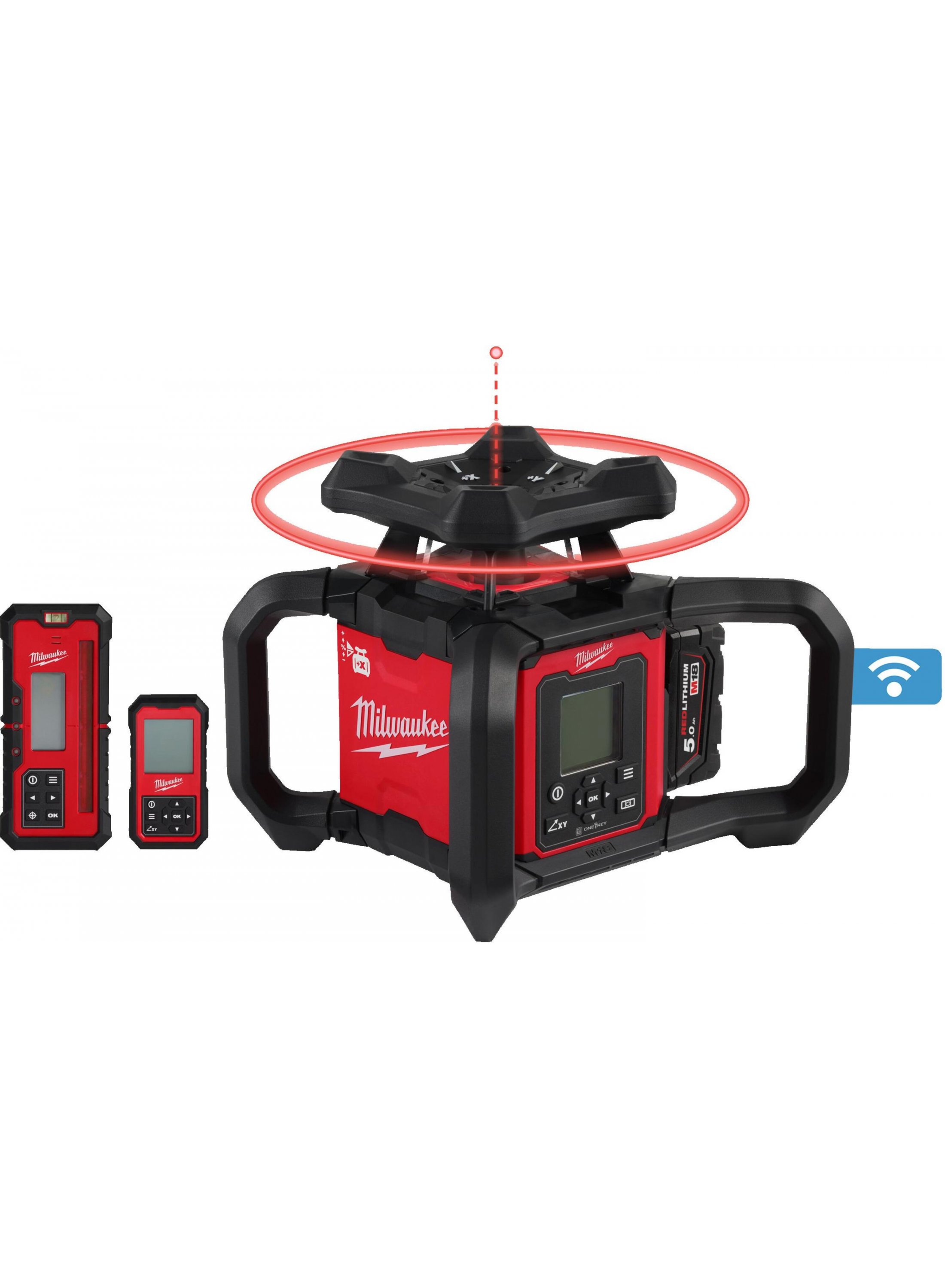 Milwaukee M18 RLOHV1200-501C | M18 ONE-KEY Rotatielaser - 4933493204