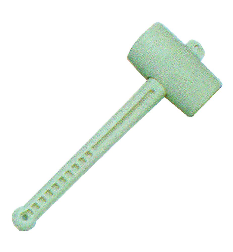Melkmeisje Rubber tegelhamer, wit, vlekvrij 60mm. - MM781060