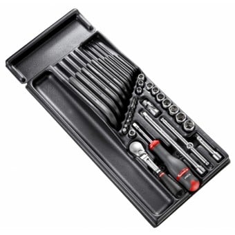 Facom module 1/4” 6-kant doppen - inbussleutels en bits 36 dlg - MOD.RL161-26