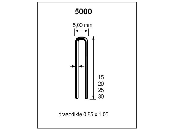Dutack Niet serie 5000 Cnk hars 25 mm ds 5 duizend - 5026025