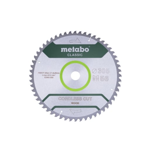 Metabo Accessoires Zaagblad "cordless cut wood - classic", 305x30 Z56 WZ 5° - 628693000