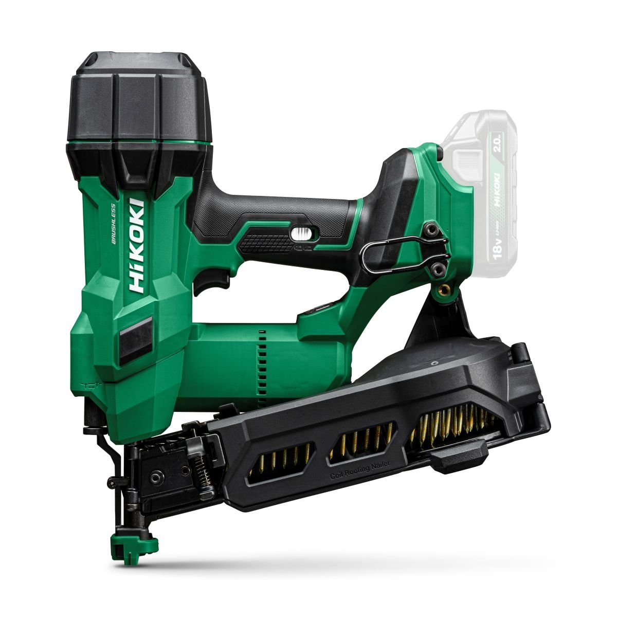 Hikoki NV1845DA W6Z - 18 Volt asfaltnagel tacker voor 25-38mm asfaltnagel spijkers in HSC IV geleverd zonder accus en lader - Wereld primeur