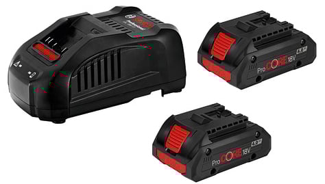 Bosch Blauw 18v starterset met 2 accu&apos;s ProCore18V 4.0Ah + Lader GAL 1880 CV - 1600A016GF