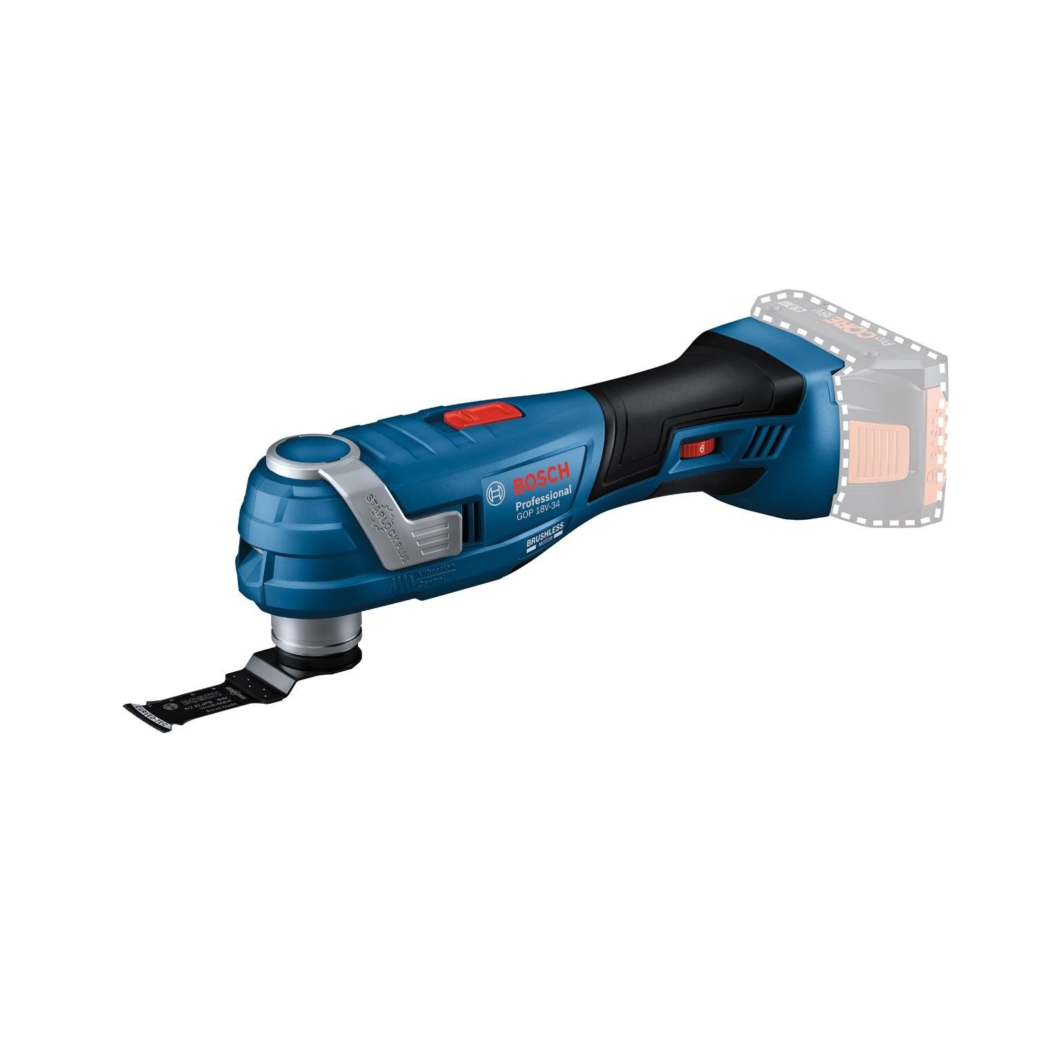 Bosch Blauw GOP 18V-34 Accu Multitool 18V Body | zonder accu&apos;s en lader - 06018G2001