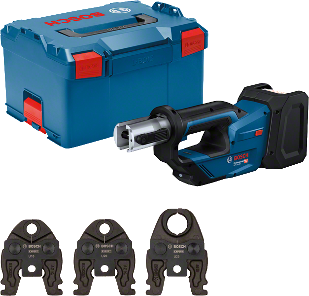 Bosch Blauw GPT 18V-19 Accu Perstang | 3 Persbekken U | In L-Boxx 06019M2003