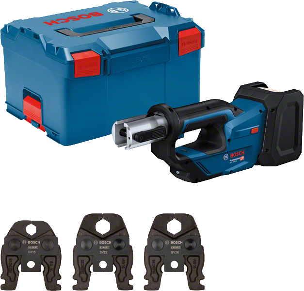 Bosch Blauw GPT 18V-19 Accu Perstang | 3 Persbekken SV | In L-Boxx 06019M2002