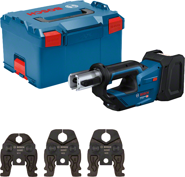 Bosch Blauw GPT 18V-19 Accu Perstang | 3 Persbekken M |In L-Boxx 06019M2001