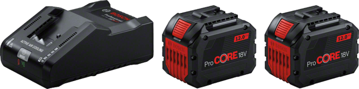 Bosch Blauw 2 x ProCORE18V 12.0Ah + 1 x GAL 18V-160 | Accuset - 1600A02T5W