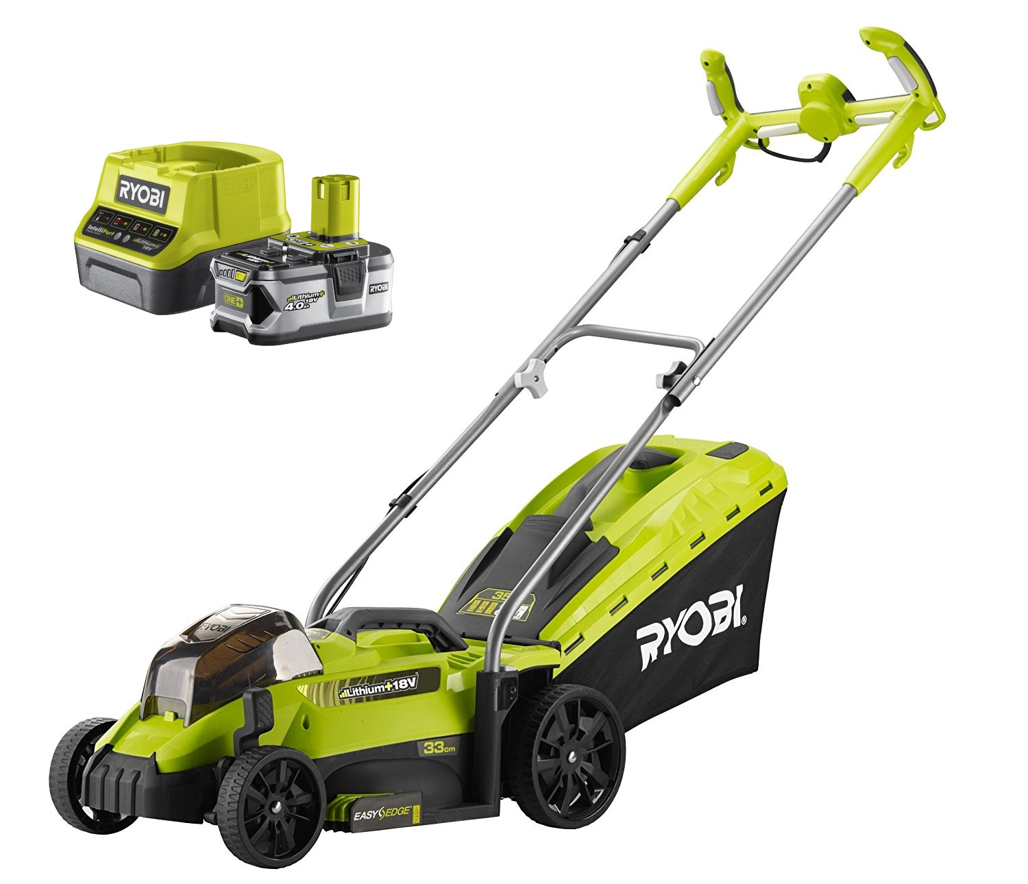 Ryobi OLM1833H accugrasmaaier 33 Cm | met 1x 4.0ah accu en lader - 5133002616+5133003360