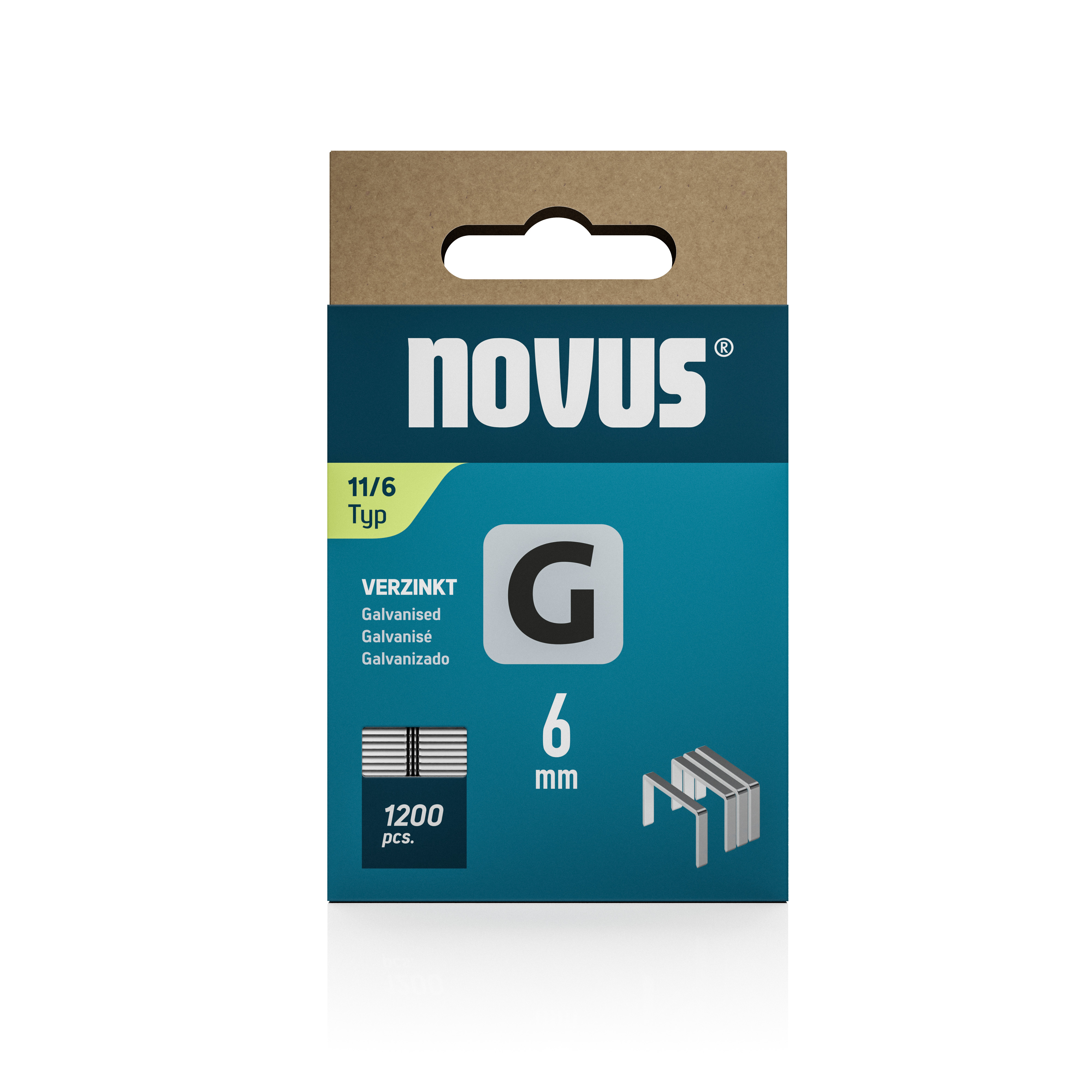 Novus Niet met platte draad G 11/6 mm (1200 stuks) - 042-0795
