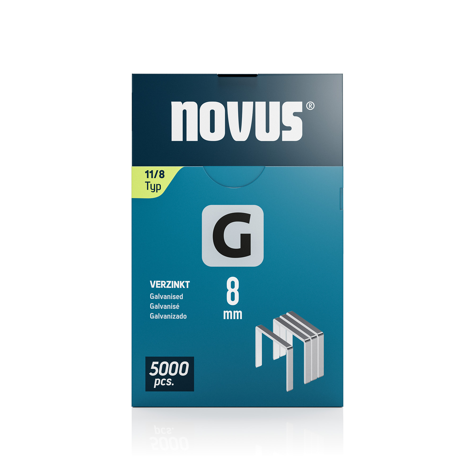 Novus Vlakdraad nieten G 11/8mm | | 5000 stuks - 042-0528 - 042-0766