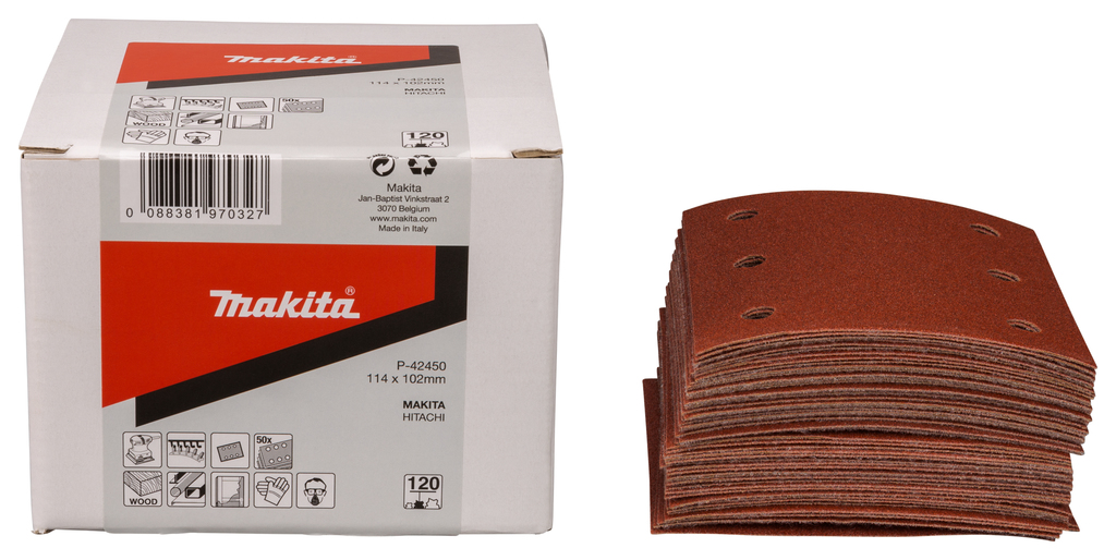 Makita Accessoires Schuurvel K120 114x102 red - P-42450