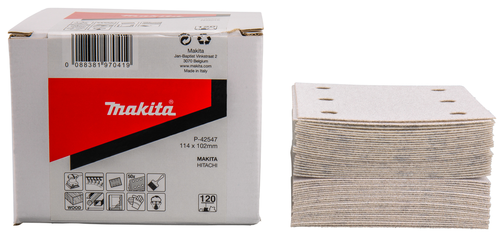 Makita Accessoires Schuurvel K120 114x102 wh | 50 stuks - P-42547