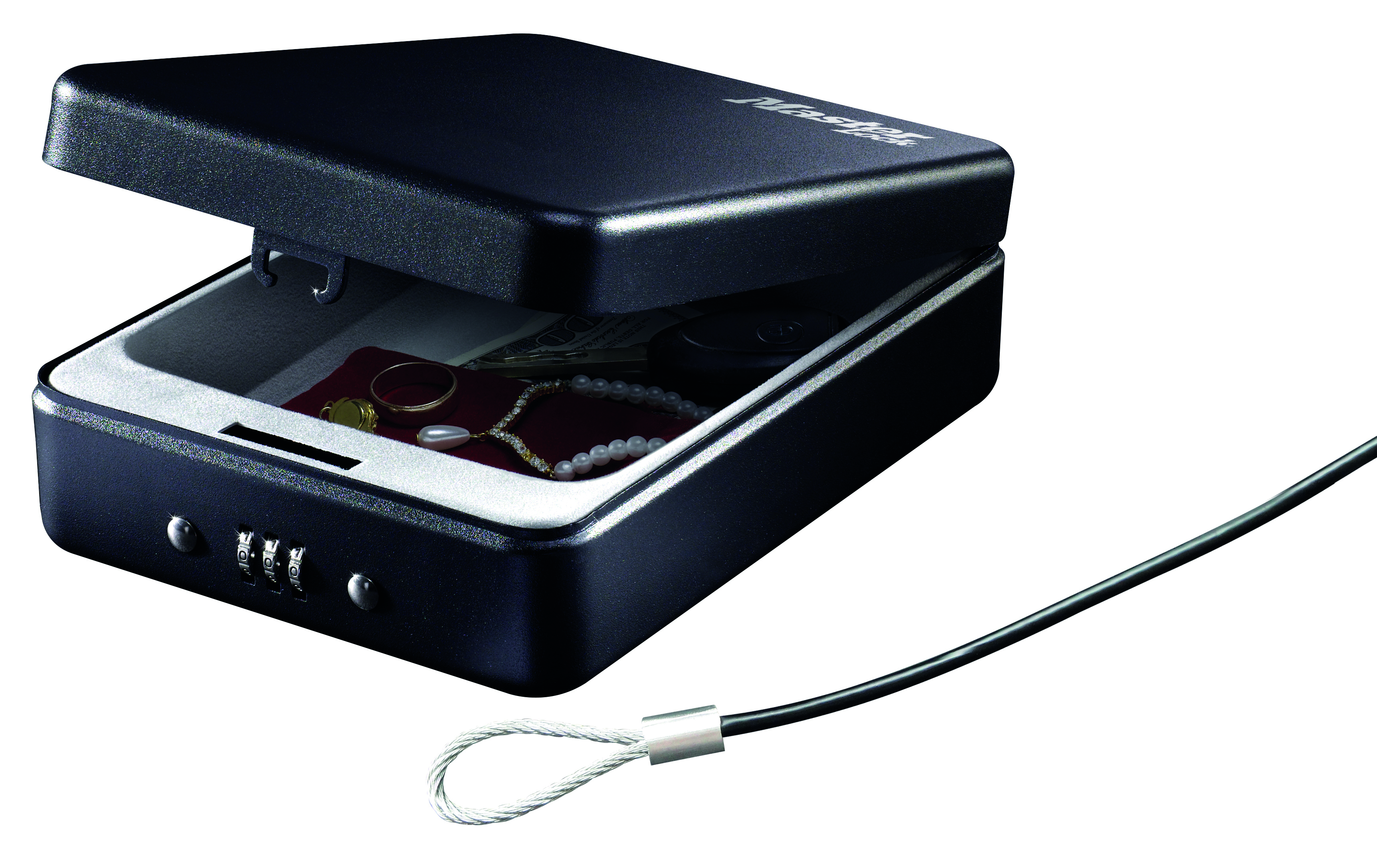 Masterlock Draagbare Digitale Kluis met kabel - P005CEURBLKHRO P005CEURBLKHRO