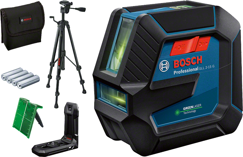 Bosch Blauw GLL 2-15 G lijnlaser | incl. bouwstatief - 0601063W01