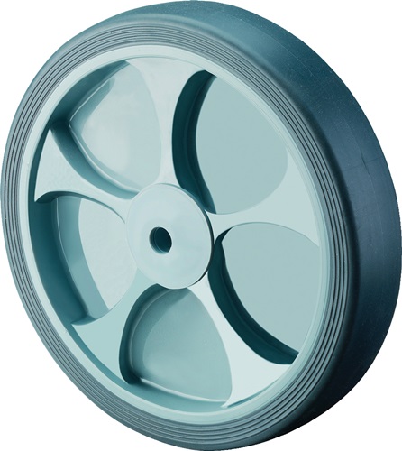 BS Rollen Reserve-wiel | wiel d. 160 mm draagvermogen 200 kg | rubber grijs | as-d. 20 mm naaflengte 60 mm | 1 stuk - B44.161 B44.161