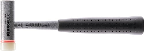 Halder Kunststofhamer | lengte 295 mm kop d. 35 mm | hard stalen buis | nylon wit/temperstaal | 1 stuk - 3677.035 - 3677.035