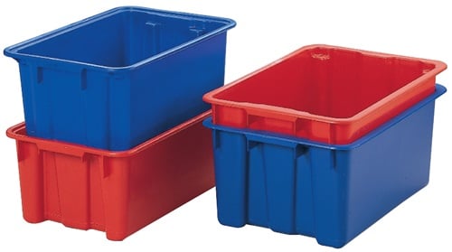 LA-KA-PE Draaistapelbak | PP blauw | L650xB450xH280mm | 1 stuk - LB65/45 BLAU LB65/45 BLAU