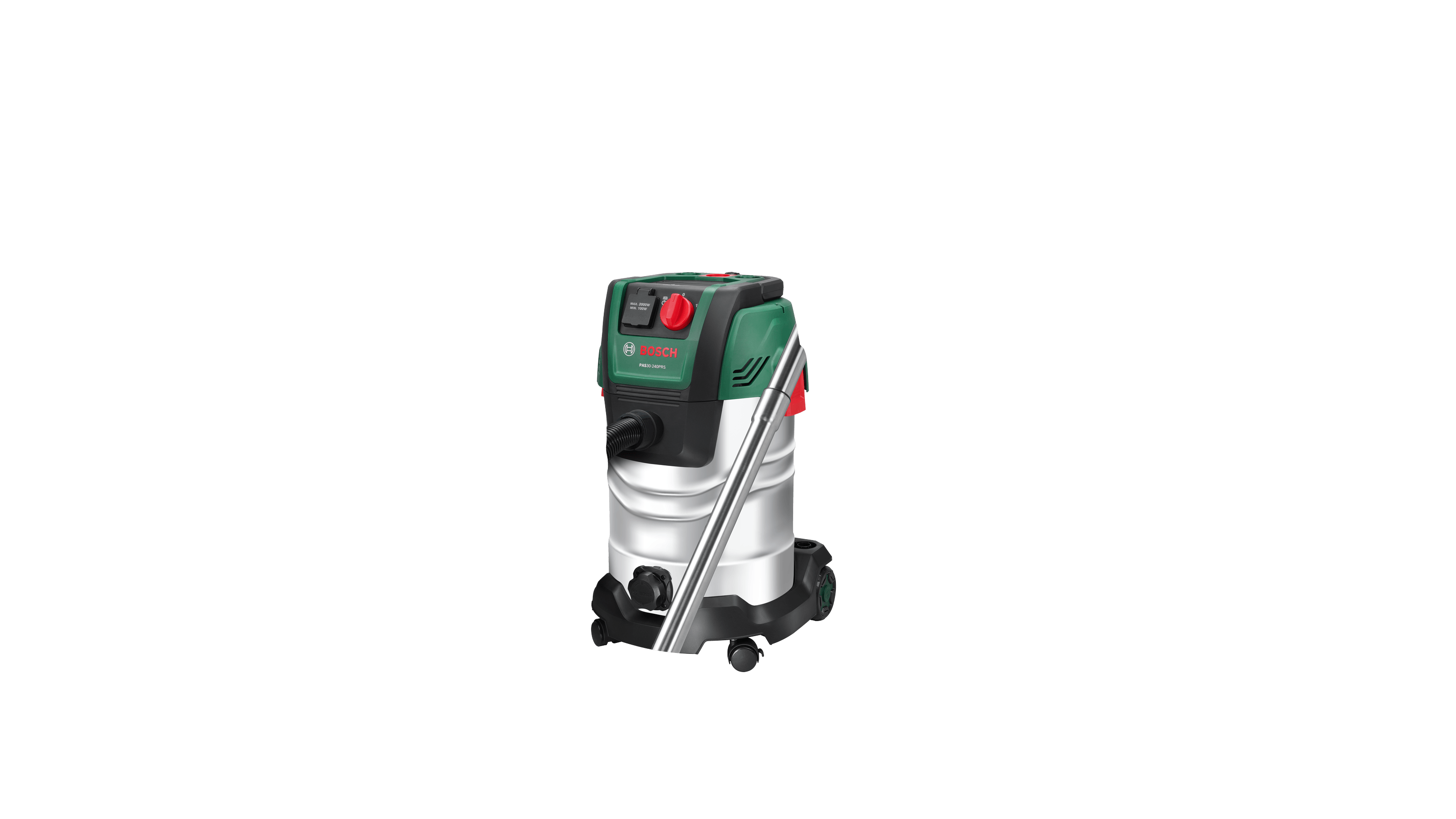 Bosch Groen PAS 30-240PRS BE Stofzuiger | inclusief 2,2 m zuigslang + mondstukken en filters + afstandsbediening - 06033E73W0