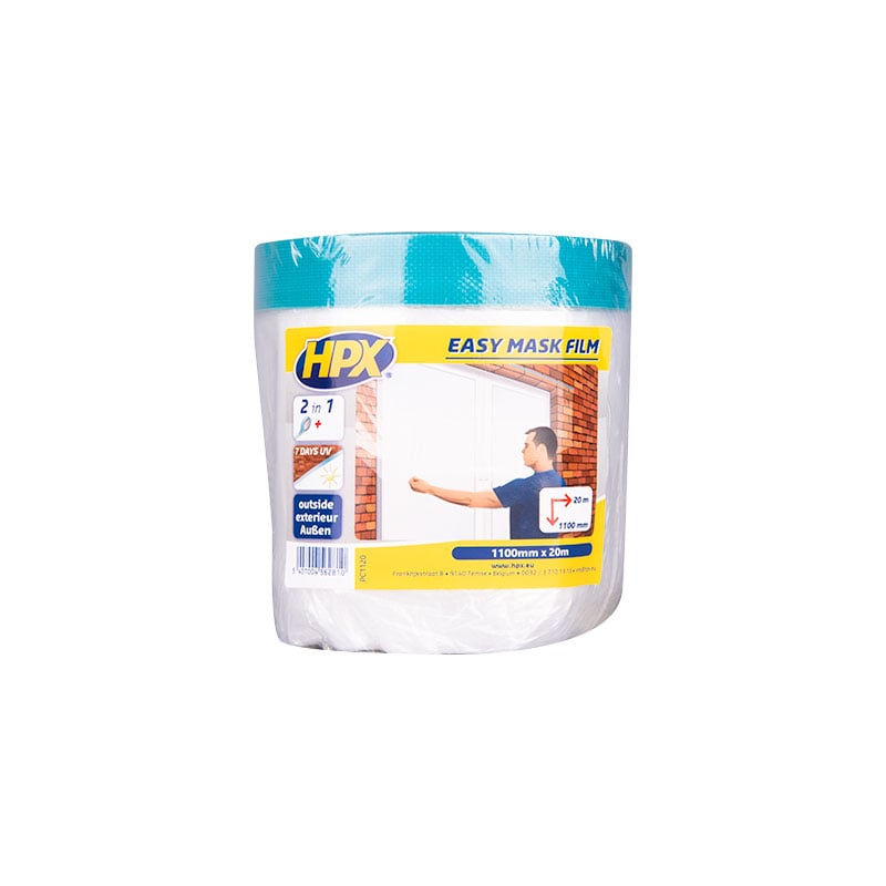HPX Easy mask film cloth tape | 1100mm x 20m - PC1120 | 30 stuks PC1120