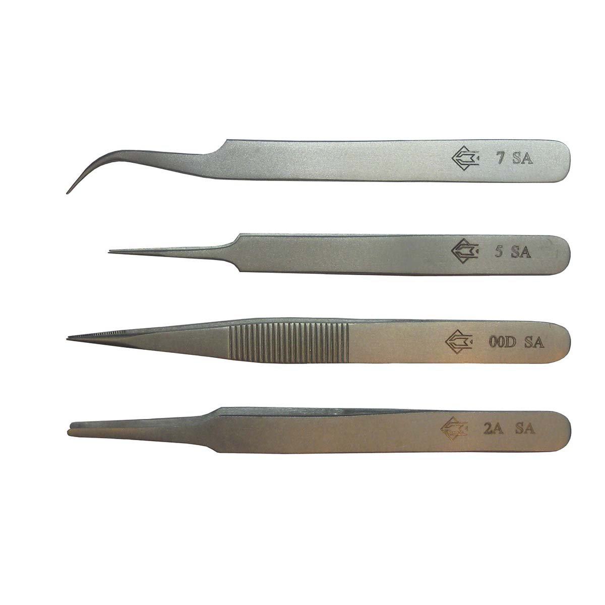 Piergiacomi Set samengesteld uit 4 pincetten - PG-KIT 4-1T
