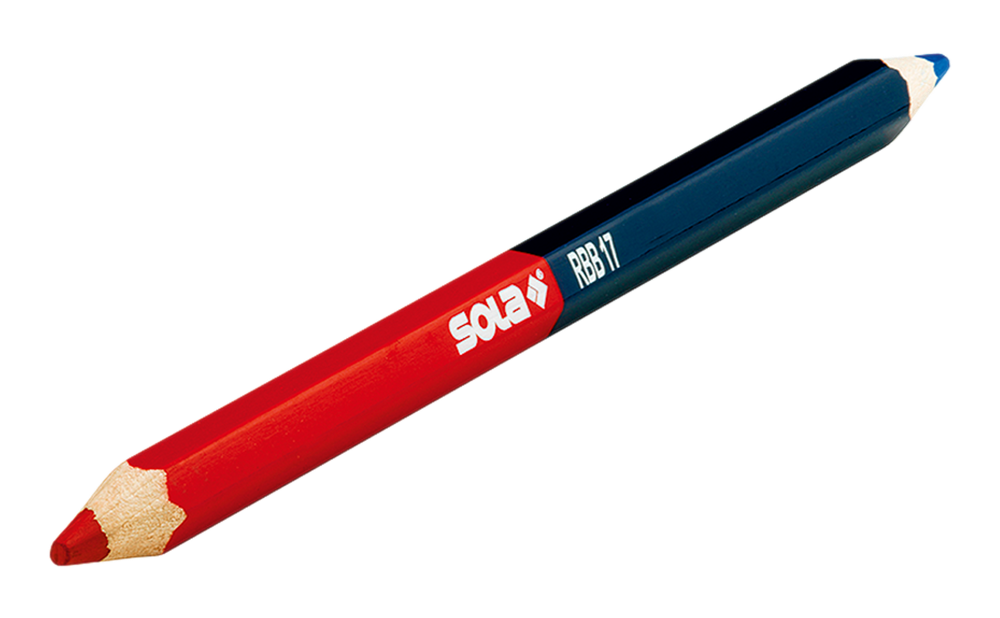 SOLA Grafietpotlood rond RBB17 17cm rood/blauw (in doos van 100st.) - 66024020