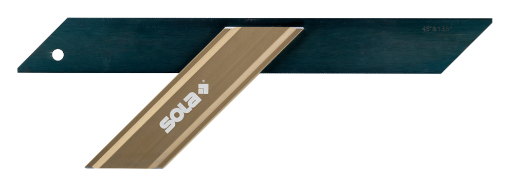 SOLA Verstekhaak 300x110mm GWG300 met ALU blok brons geanodi, been geblauwd staal - 56032101