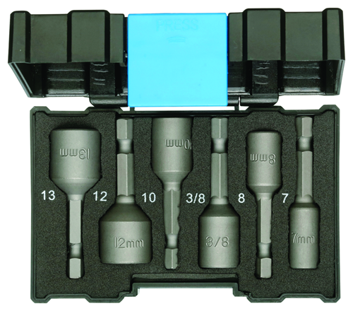 Gedore 666-006 | bitdopsleutelset 1/4" | 7-13 mm + 3/8" AF | 9 delig - 2993244