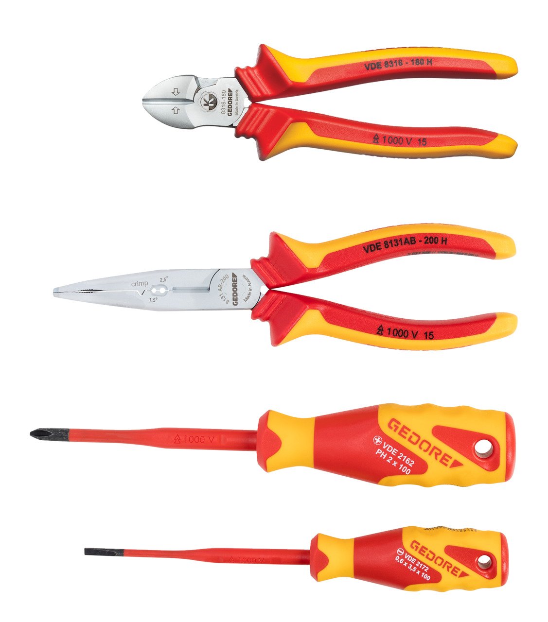 Gedore VDE | Tangen + Schroevendraaierset | 4-delig - 3100340