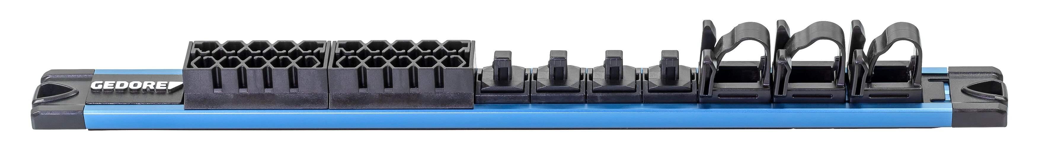 Gedore Dopsleutelrail Magnetisch | 1/4" | Voor 10 Doppen | Leeg - 3520757