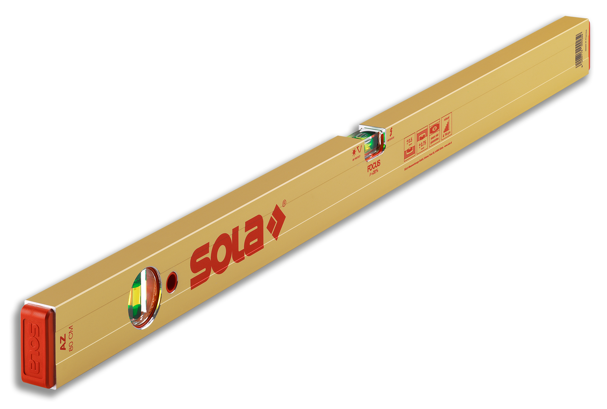 Sola Alu blokwaterpas AZ50, 50cm 2 libellen 0,50mm/m goud - 01160701