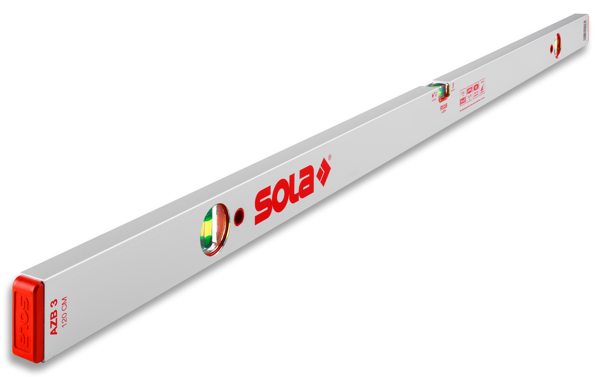 Sola Alu blokwaterpas AZB3/150, 150cm 3 libellen 0,50mm/m zilver - 01013501 - 01013501