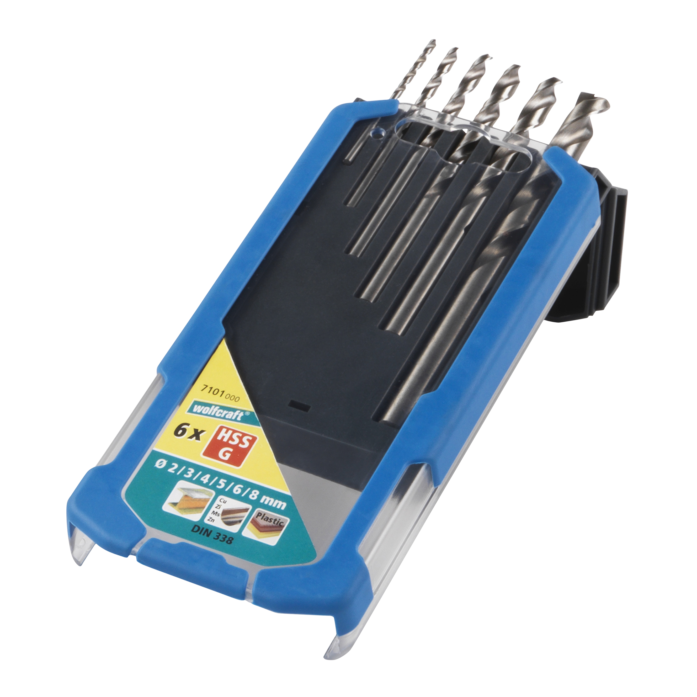 Wolfcraft Metaalboorset | HSS geslepen | Ø2-8mm | 6-delig | 1 set - 7101000