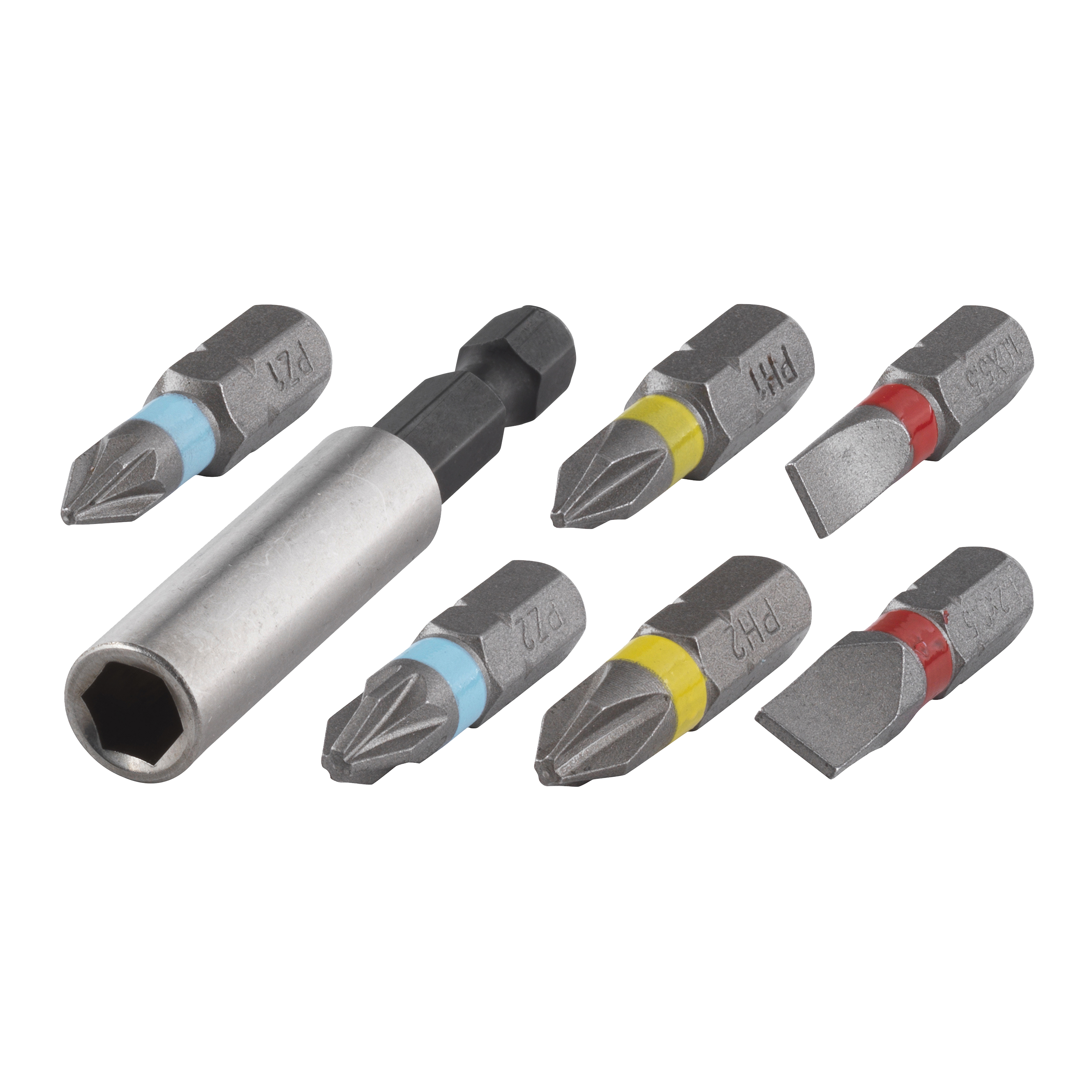 Wolfcraft Bit-set | Sleuf/kruiskop | PH/PZ | 7-delig | 1 set - 2446000