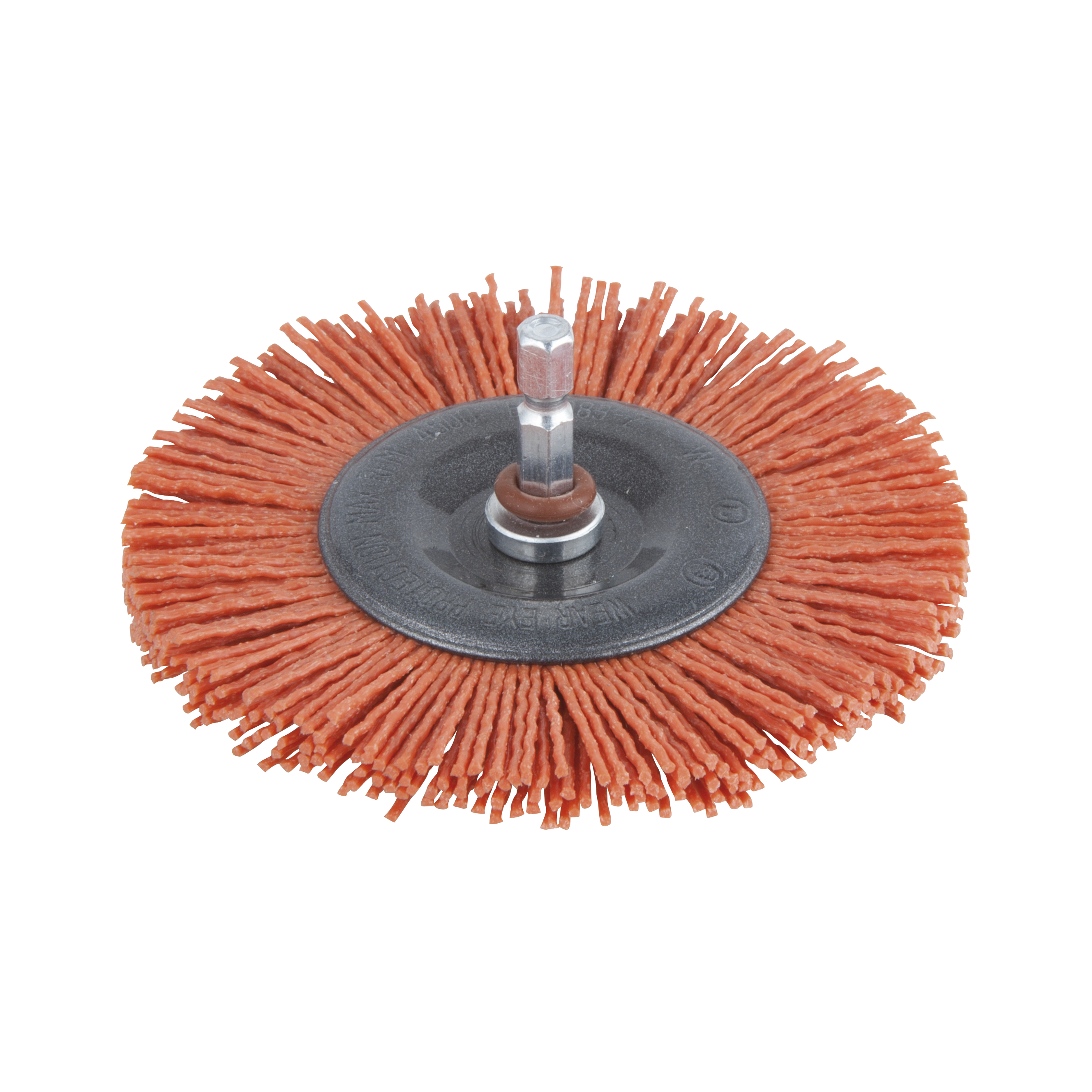 Wolfcraft Nylon-draadborstel | Rood | 6-kant schacht | Ø100mm | 1 stuk - 1502000