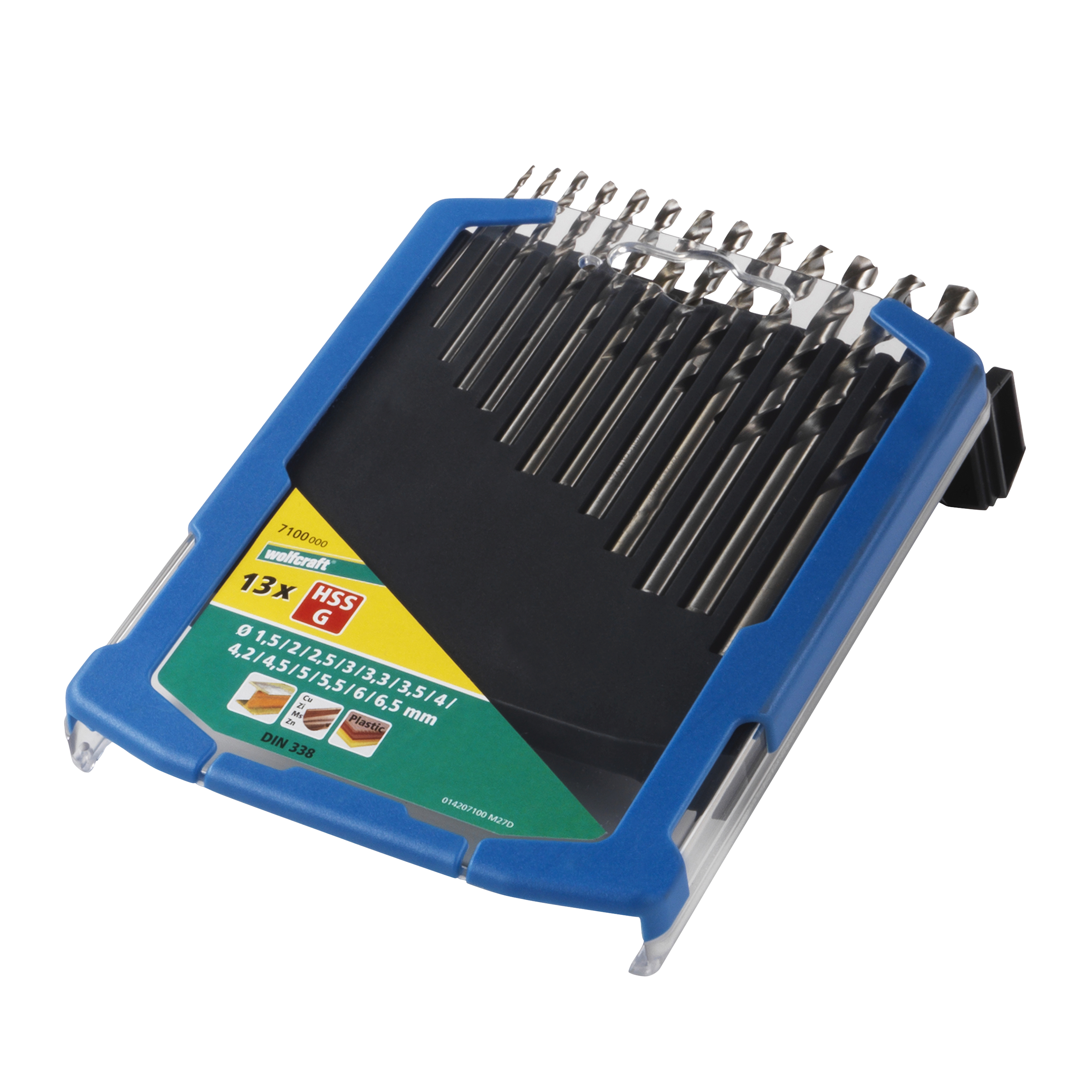 Wolfcraft Metaalboorset | HSS geslepen | Ø1,5-6,5mm | 13-delig | 1 set - 7100000