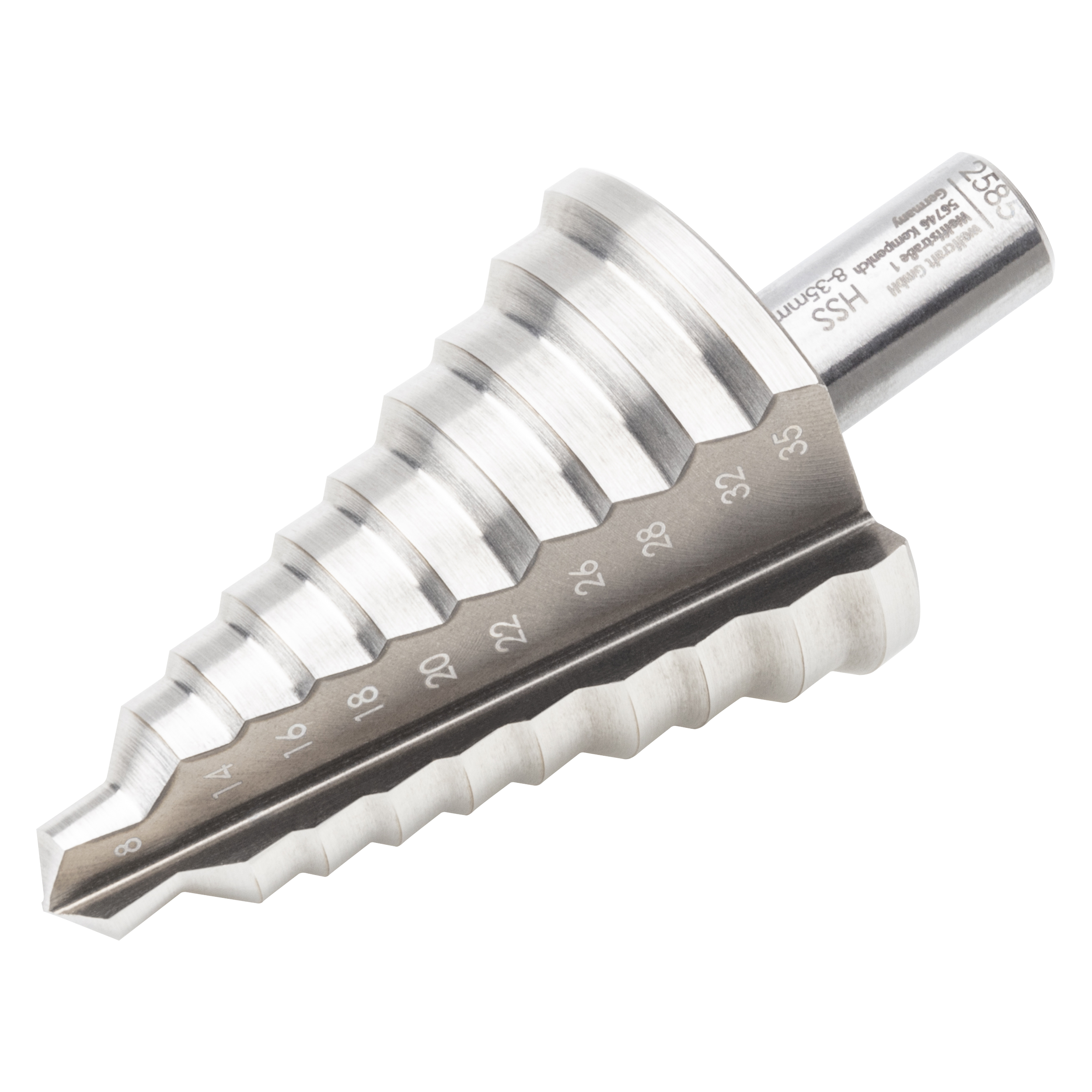 Wolfcraft HSS-getrapte boor / Stappenboor | T10 | Ø8-35mm | 1 stuk - 2585000