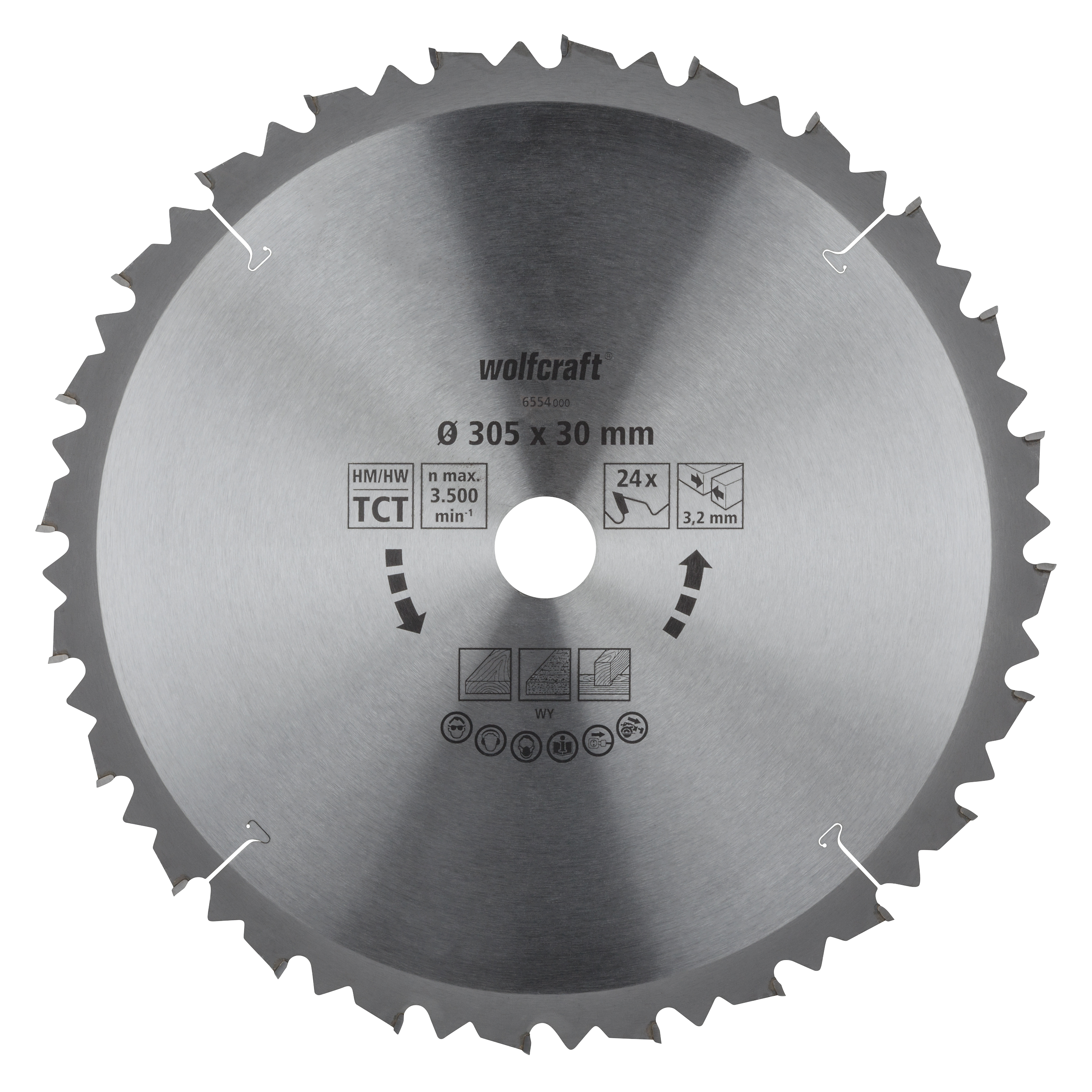 wolfcraft HM-Zaagblad, 24 tanden, serie bruin artikel nr.  6554000