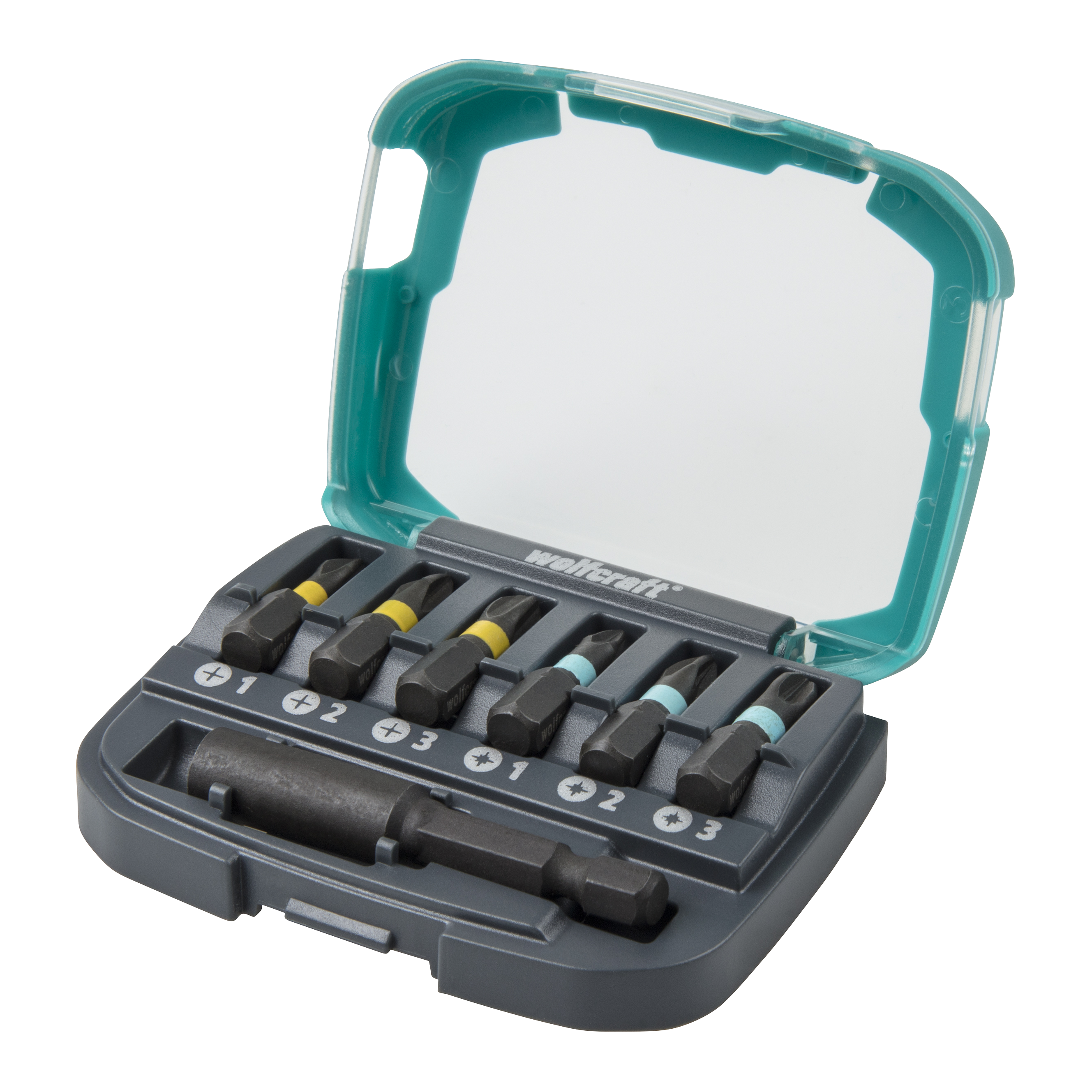Wolfcraft Impact-bit-box | Kruiskop | PH/PZ 1-3 | 7-delig | 1 set - 2974000